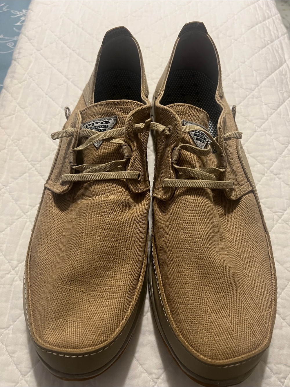 Columbia PFG Men's Canvas Lace-Up Shoe in Khaki